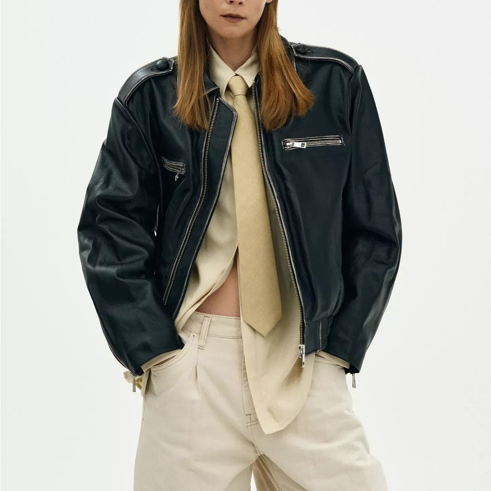 Source Unknown Black Leather Jacket